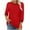 Red [Mix & Save More] [Summer Savings], variant on Women's Fashion 3/4 Sleeve Round Neck T-Shirt Blouse Top Casual Loose Fit Solid Color Tee | CSEONE,Army Green L