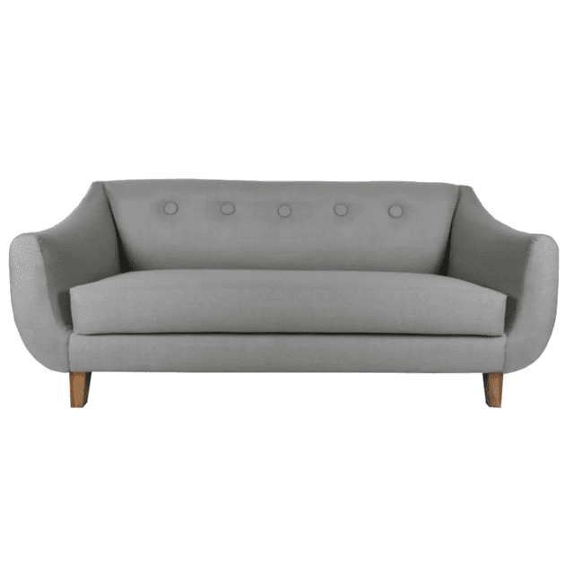Sofá Madrid Lino Gris Salas Modernas Minimalistas Lounge Sillones Retro Dimobeler Madrid