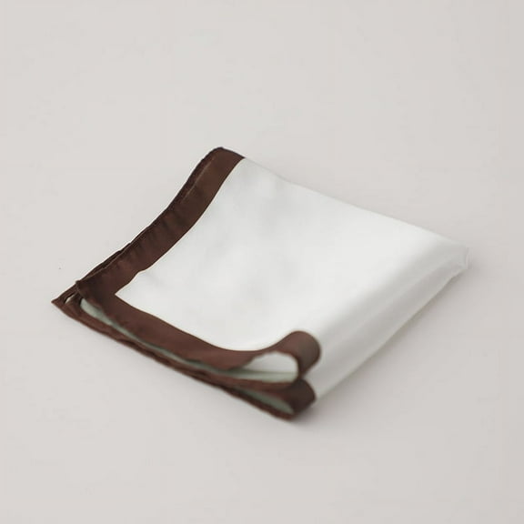 Zhuge Men's Pocket Squares Handkerchiefs for Wedding Party Business Casual 9.44*9.44 inch-Dark Brown