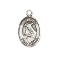 thumbnail image 2 of .925 Sterling Silver Saint Rose of Lima Medal Pendant on 18 Inch Rhodium Plated Lite Curb Brass Chain with Lobster Claw Clasp, Catholic Religious Necklace - Made in USA- Velvet Gift Box, 2 of 6
