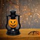 thumbnail image 3 of Linterna LED Luces Batería / lámpara solar, Calabaza de Halloween / Lámpara de Cráneo, de Halloween Sala de Dormitorio Decoración Decoración de Batería Negra Macarena Lámpara de calabaza de Halloween, 3 of 7