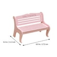 thumbnail image 2 of STRANDCHIC 1Set Mini Chair Pink Wooden Furniture Ornaments, 2 of 7