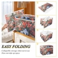 thumbnail image 2 of Yayeee Collapsible Cube Storage Bin with Lid Fabric Closet Decorative Basket with Handles, Red Vibrant Flowers, 2 of 7