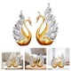 thumbnail image 3 of 2 piezas de cisnes amorosos, elegante estatua, escultura, adornos de resina, regalo para amigos. Blanco dorado, 3 of 9