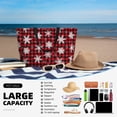 thumbnail image 5 of Wukai Snowflakes On A Buffalo Plaid Christmas Print Zipper Bag,large Beach Tote Bag,Waterproof Sandproof Bag,Grocery and Picnic Tote Travel Bag, 5 of 5