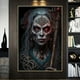 thumbnail image 4 of Póster de bruja de terror de arte oscuro, impresiones para sala de estar, decoración del hogar, gótico, mujer aterradora, pintura en lienzo, arte de pared, 4 of 4
