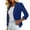 Blue, variant on Blazers for Women Casual 3/4 Long Lapel Sleeve Outwear Top Open Front Cardigan Suit Jacket Business Work Office Work Blazer Fall Outfits with Pockets