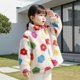 thumbnail image 1 of Chaquetas y abrigos casuales de manga larga con capucha, de invierno, con estampado floral, cremallera, forro polar, holgado, cuello alto, para niños pequeños y niños. Chaqueta tipo cárdigan infantil., 1 of 9