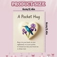 thumbnail image 3 of BNNG Pocket Hug Token Heart Shaped Flower Keepsake - Small Gift For Long Distance Relationship, Sympathy Memorial For Loved Ones, Friends Family Appreciation Present, 3 of 4