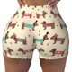 thumbnail image 2 of Balery Dachshund Dog Puppy Pantalones cortos de entrenamiento estampados para mujer, sin costuras, ajustados, para gimnasio, yoga, correr, deportes, ejercicio activo, fitness.-X-Large, 2 of 8