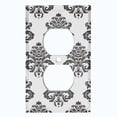 thumbnail image 2 of Metal Light Switch Plate Cover Damask Gray DAM006, 2 of 13