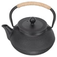 thumbnail image 5 of CIMAXIC Leaf Filtering Cast Iron Teapot Black 1Set 6.68x6.68x5.89in, 5 of 8