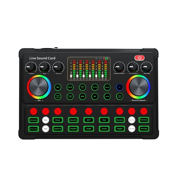 Live Sound Card Studio Record Pro Soundcard Bluetooth-Compatible Mixer Voice Changer Live
