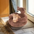 thumbnail image 5 of DAMAI Teddy Bear Dog Bed with Arms, Short Plush Cuddler Cat Sleeping Mat, 2026 New Cozy Fluffy Plush Cat Sofa Bed, Non-Slip Detachable Warm Cuddle Bed for Cats Dogs, 5 of 6