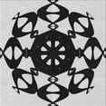 thumbnail image 1 of Ahgly Company Machine Washable Indoor Square Transitional Dark Gray Black Area Rugs, 4' Square, 1 of 7