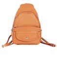 thumbnail image 2 of Silver Fever Leather Backpack Medium Size Top Entry Camel_Textured, 2 of 5