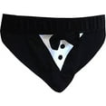 thumbnail image 2 of Mad Engine Mens Dressed to Impress Tuxedo Look Black Velour Thong (Small), 2 of 4