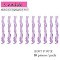 thumbnail image 2 of Colored Highlights Straight/Curly Clip in Hair Extensions Synthetic Hair in Multiple Colors, 2 of 6