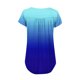 thumbnail image 5 of Mujeres de Verano Tops de Manga Corta Impresa Casual Cuello Redondo Plisado Superior 95% Poliéster 5% Spandex, Blusa de Moda para Todas las Estaciones, 5 of 6