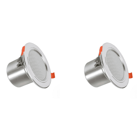 2X 8Ohm 10W Bathroom Ceiling Speaker Background Music System Moisture-Proof Aluminum Can Fashion In-Ceiling Speaker