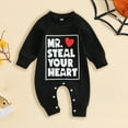 thumbnail image 3 of Afdoent Cute Baby Boy Girl Romper Baby Boys Valentine's Day Letter Printed Long Sleeve Romper Jumpsuit Clothes Kids Gifts, 3 of 3