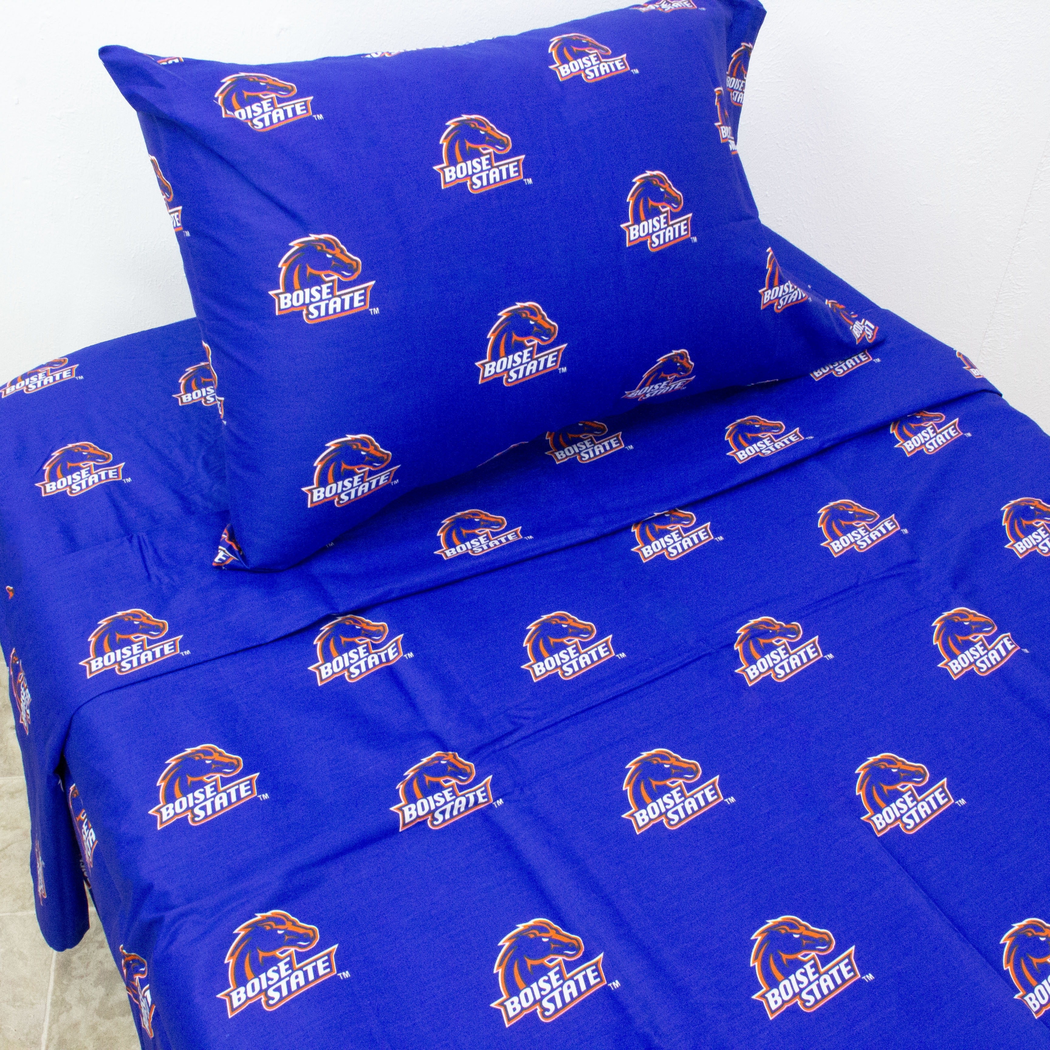 Boise State Broncos 100% Cotton Sheet Set Full