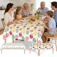 thumbnail image 1 of SSZMDLB 2Pcs Easter Tablecloth, Waterproof Polyester Fabric Table Cover with Rabbits Eggs Floral Patterns, Reusable Washable Party Tablecloth for Easter Brunch Family GatheringKidsParty, Spring Theme, 1 of 7