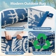 thumbnail image 5 of SIXHOME 8'x10' Waterproof Reversible Outdoor Rug, Coastal Ocean-Inspired Patio Rug, Lightweight Woven Plastic Carpet for RV, Camping, Deck & Balcony, Blue, 5 of 7