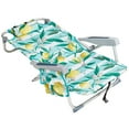 thumbnail image 2 of Tcbosik Folding Beach Chair with 5-Position Adjustable Backrest for Adults, Lightweight & Portable Backpack Chair with Cooler Pouch and Side Pockets, Headrest and Towel Bar for Camping, Sand, Lemon, 2 of 9