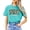 Seafoam Shirt, variant on Spooky Season Fall Shirt for Women & Teens Trendy Floral Halloween Tee Blue Jean Shirt Adult Large