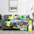 thumbnail image 1 of Cat Color Plaid Pattern Throw Blanket, Super Soft Anti-Pilling Flannel Bed Blankets, 60"x50", 1 of 8