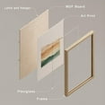 thumbnail image 4 of PixonSign Framed Wall Art Rolling Hills in Pastel Tones Posters, Set of 2 Geometric Abstract Modern Art Boho Illustrations Wall Decor, Adhesive Canvas Prints for Home Decor - 12"x16" Natural, 4 of 5