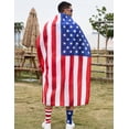 thumbnail image 5 of 250th Anniversary American Flag Overalls Men,4th of July Cape,USA Sunglasses,Patriotic Socks,4 Pcs for Independence Labor Day(Red White and Blue,2XL), 5 of 9
