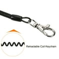 thumbnail image 4 of Uxcell 8" Plastic Retractable Coil Spiral Spring Keychain Lobster Clasp, Black 2 Pack, 4 of 5