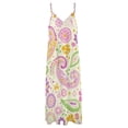 thumbnail image 4 of Pastel Paisley Floral Pattern Design Background Fine Art Sleeveless Dress Summer Dress Woman 2025, 4 of 7