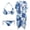 Blue Hibiscus, variant on Mexican Flag Womens Bikini Sets Plus Size Swimsuits Tie Back Bathing Suit Triangle Bikini Sexy Swimwear with Summer Long Flowy Kimono Cardigans Boho Chiffon Beach Cover Up Tops