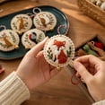 thumbnail image 4 of Christmas 12Pcs Embroidery Ornament Kit, Christmas Holiday DIY Set for Home Decor , Beginner Embroidery Kit for Adults, 4 of 4