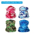 thumbnail image 3 of Uxcell Neck Gaiter, 4 Pack Breathable Face Cover Scarf for Cycling, Multicolor, 3 of 6