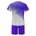 thumbnail image 4 of BinBiL Sport Set for Men Two Piece Tracksuit O-Neck Short Sleeves Tees Shirts Shorts Sweatpant Running Workout Suit Casual Purple L(L), 4 of 5