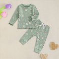 thumbnail image 2 of TOWED22 Toddler Girls Boys Christmas Pajamas Cute Graphic Jammies Santa Claus Kids Cotton Fall Winter Sleepwear Set 6-24 Months 2t 3t 4t 5t 6t 7t 8t 9t Children(Green,3-4 Y), 2 of 5