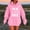 Pink, variant on Kilaqueen Stretch Fall Sweatshirts for Women Trendy Letter Printed Oversized Hoodie with Kangaroo Pocket Baggy Womens Hoodies Pullover Warm Outfits