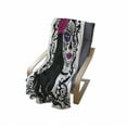 thumbnail image 4 of Sugar Skull Soft Flannel Fleece Throw Blanket, Girl Dia De Los Muertos Traditional Art Print Colorful Woman Design, Cozy Plush for Indoor and Outdoor Use, 70" x 90", Black White Pink, by Ambesonne, 4 of 6