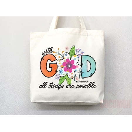 Faith Tote Bag Christian Tote Bag Canvas Gift Religious Gift Scripture Gift Bible Verse Ch