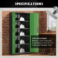 thumbnail image 4 of SOLAURA Metal Storage Cabinet, 71" Garage Storage Cabinet with Lock, Black Green Metal Cabinet with 2 Doors and 4 Adjustable Shelves for Home Office, File, Easy Assemble, 4 of 8