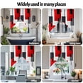 thumbnail image 6 of Red Black Color Block Swag Curtain Valance for Windows, Square Modern Window Treatments Short Swag Topper for Kitchen Windows Bathroom Bedroom, 36"x45", 6 of 8