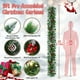 thumbnail image 3 of Shearly Guirnalda navideña, Guirnalda navideña con Luces, Guirnalda navideña para Exteriores, Guirnalda navideña de 2,7 m para el hogar, escaleras, Chimenea, Porche, Puerta, 3 of 7