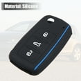 thumbnail image 4 of Unique Bargains Black Silicone Car Remote Control Key Fob Shell Protector for Volkswagen Jetta GTI Passat 3 Button Black, 4 of 6