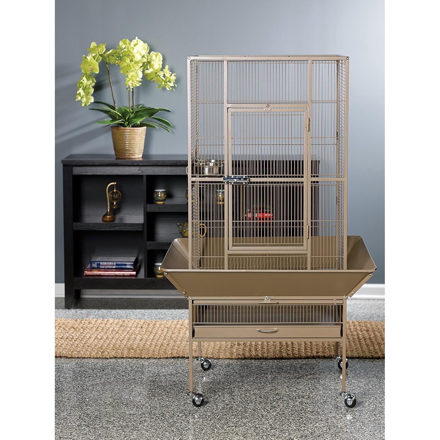 Bird Cage with Playtop - Large Parrot Habitat & Stand