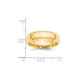 thumbnail image 2 of Gem & Harmony Mens 14K Yellow Gold 6mm Wedding Band Ring with Bevel Edge for Men, 2 of 7