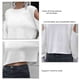 thumbnail image 4 of Otoño Invierno fuera del hombro suéter corto mujeres de manga larga casual suéter de punto blanco M, 4 of 7